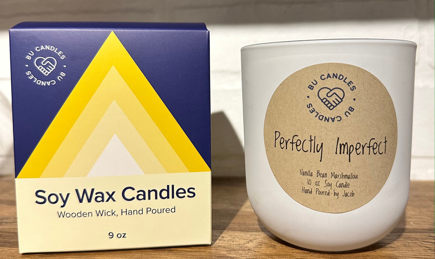 9oz White Glass Jar - Vanilla Bean Marshmallow