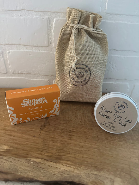 Sunshine Candle and Soap Gift Set
