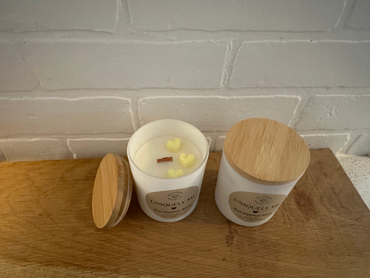 Uniquely Me - Eucalyptus Mint - White Matte Jar with Bamboo Lid